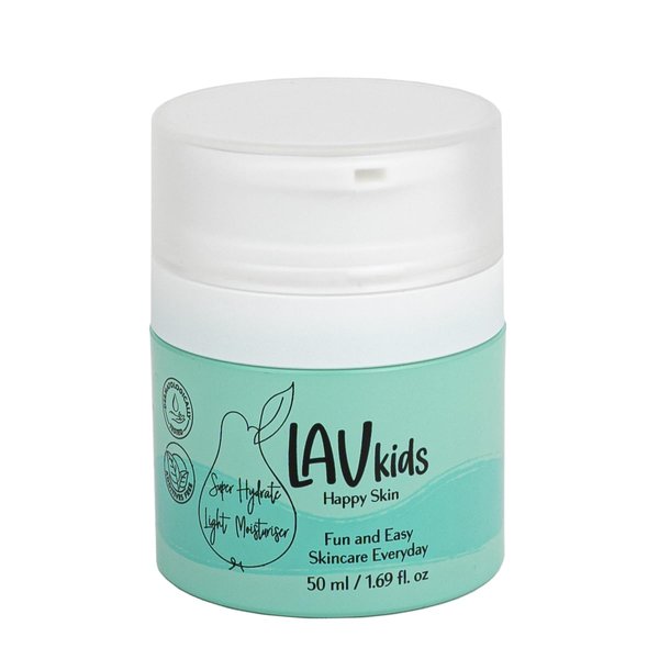 LAV KIDS Super Hydrate Light Face Moisturise with Aloe vera, Sweet Almond Oil and Shea Butter 50ml, Gentle Kids and Baby Moisturiser Cream, Dermatologically Tested Face Cream for All Skin