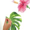 RoomMates RMK3904SCS Tropical Hibiscus Flower Peel and Stick Wall Decals