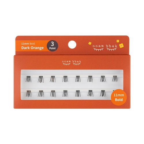 CCAMBBAK Bold - Looks So Natural False Eyelashes Handmade Lightweight Individual Lashes K-Beauty Extension Lengthening Wisps Authentic Fake Eyelashes (11mm Bold (Black), 3Point)