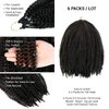 AU-THEN-TIC 18 Inch 2 Pack Afro Kinky Twist Braid Hair Pre Looped Springy Long Braiding Hair for Twist Crochet Braid Synthetic Hair Extensions (18 Inch (2 Pack), 1-Jet Black)