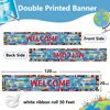 Arosche International Welcome Banner 120" x 20" World Flags Yard Sign Country Flags Banner Multicultural Backdrop Party Supplies for Indoor Outdoor Lawn,Fence, Home,Sports,Events,Bar Decorations