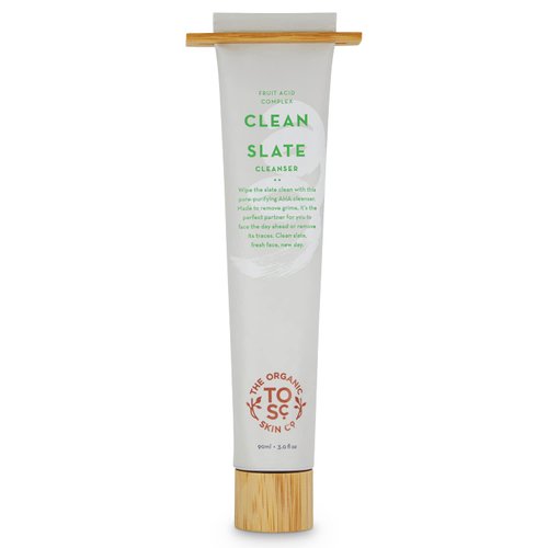 Facial Wash | Clean Slate by The Organic Skin Co. | Face Wash for Women and Men | Face Care | Exfoliating Face Wash with AHA | Gentle Face Cleanser for Acne Treatment | Natural Face Wash and Face Exfoliator | 3 Fl Oz
