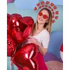 BleSky Heart Headband Valentines Day with Red Heart Shape Sunglasses Hair Accessories for Valentine Wedding Anniversary Party Favors