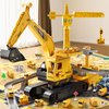 NIPLOOOW Construction Trucks Cars Toys for Toddlers, Kids Engineering Digger Race Tracks, Excavator Crane Boy Toys for 3-5 Year Old, Birthday Gifts for Kids Age 3 4 5 6 Year Old Boy