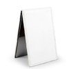 yueton Shatterproof Stainless Steel Ultrathin Folding Travel Mirror Makeup Mirror with PU Leather Case Cover for Personal Use, Camping, Travelling, Emergency Signaling