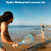 Foayex Hydro Lacrosse Game Set Outdoor Games Retractable Lacrosse Sticks Beach Toys with 2 Lacrosse Balls Pool Toys Yard Games for 3 4 5 6 7 8 9 10 Year Old Boys Girls Kids Toys
