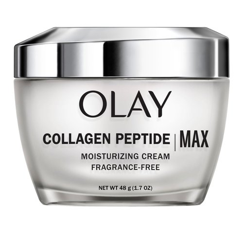 Olay Collagen Peptide MAX Face Moisturizer, Firm - Plump - Hydrate, Fragrance Free Cream with Vitamin B3, 1.7 oz