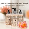 Monogrammed Liquid Hand Soap | Choose from Letters A to Z | Citrus Bloom Scent | Personalized Monogram Liquid Hand Soap for Bathroom | Cruelty & Paraben Free |12 oz - Letter Q