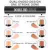 6 Colors Cream Contour Stick Makeup Kit,Shades with Highlighter Stick,Blush Stick and Bronzer Contour Stick for Sculpt the Cheeks,Long Lasting,Waterproof,Matte & Dewy Finish for Woman (SET A)