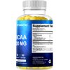 Vitamatic BCAA Gummies - Branch Chain Amino Acid Supplements - Peach Flavor - 600mg per Serving - 60 Vegan Pectin Based Gummies (1 Bottle)