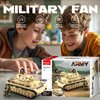 Army Tank Panzer IV Tank, 2 in 1 Model Toy Set, WW2 Scale Model Kit, with 3 Military Minifigures, Tank, Motorcycle, Gifts for Boys Aged 6-12 and Adults, Compatible with Lego Military Set, 543 PCS