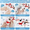 12 Pack Snowman Kit Bulk, Christmas Crafts DIY Snowman Kit, Build a Snowman Winter Christmas Activities Set Indoor, Creative Air Dry Modeling Clay Crafts Kit for Family School Party Favor Supplies
