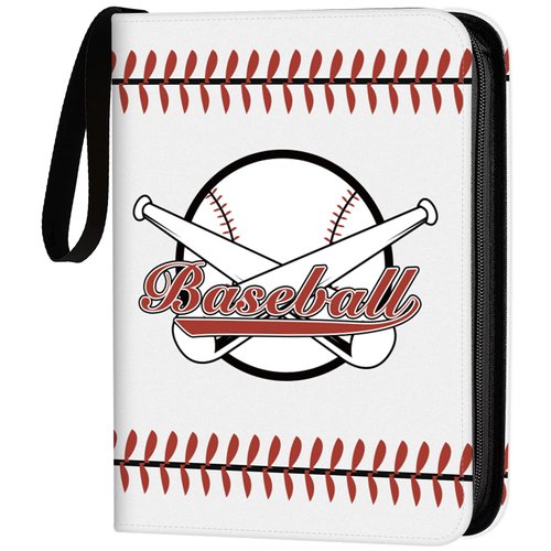 ANNOR Baseball Card Binder, 9-Pocket Trading Card Binder, Fits 720 Cards with 40 Removable Sleeves, 3 Ring Album for Card Collection Storage - White