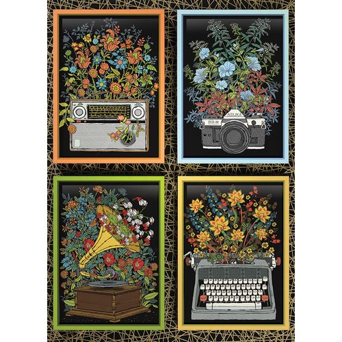 Cobble Hill 1000 Piece Puzzle - Floral Objects - Sample Poster Included