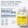 Solaray Magnesium Amino Acid Chelate 200 mg, Chelated Magnesium Supplement for Bone Health, Heart Health and Muscle Function Support, Vegan, 60-Day Money Back Guarantee, 100 Servings, 100 VegCaps