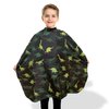 Kids Barber Cape For Boys Hair Cutting at Home, Salon or Barber Shop, Kids Hair Cutting Cape for Boys and Toddlers, Adjustable Neck with Plastic Snaps, Dinosaur