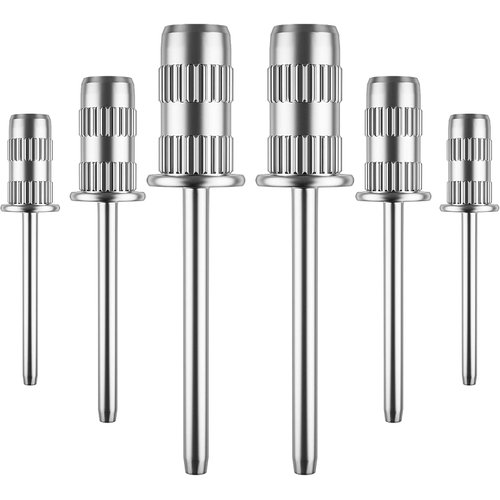 Difenni Nail Drill bits,Sanding Bands for Nail Drill Shaft 3/32 inch,Drill bits for Nails,Mandrel bit for Nails,Nail Drill bits for Acrylic Nails Manicure Nails Manicure Pedicure Tool(Silver)