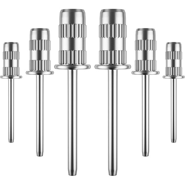 Difenni Nail Drill bits,Sanding Bands for Nail Drill Shaft 3/32 inch,Drill bits for Nails,Mandrel bit for Nails,Nail Drill bits for Acrylic Nails Manicure Nails Manicure Pedicure Tool(Silver)