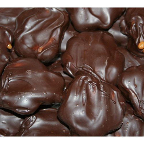 Dark Chocolate Pecan Caramel Clusters, No-Melt Guarantee (1 Pound)