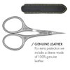 GERMANIKURE Tower Point Cuticle Scissors Self-Sharpening Grooming Scissors FINOX22 Titanium Coated Stainless Steel Professional Nail Scissors in Leather Case -Ethically Made in Solingen Germany - 4705