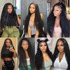 20Inch Deep Wave Lace Front Wigs Human Hair-13x4 HD Transparent Deep Wave Frontal Wigs Human Hair Glueless Curly Wigs for Women 180% Density Curly Lace Front Human Hair Pre Plucked with Baby Hair