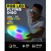 Xeuch Light Up Flying Disc, 175g Glow Disc with 30 RGBs, 16 Lighting Modes, 4 Brightness, 600mAh Rechargeable Battery, Built-in Timer and Sensor for Competitive & Casual Play, Gift for Men/Boys/Teens