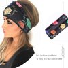 GORTIN Boho Headbands Black Yoga Stretch Hair Bands Leopard Wide Head Turban Head Bandeau Yoga Head Wraps Fashion Hair Accessory for Women and Girls Pack of 3 (Set 1)