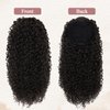 Ponytail Extension for Black Women Curly Drawstring Ponytail Hair Extensions 14'' Natural Black Synthetic Kinkys Curly Drawstring Ponytail for African Women(#2)