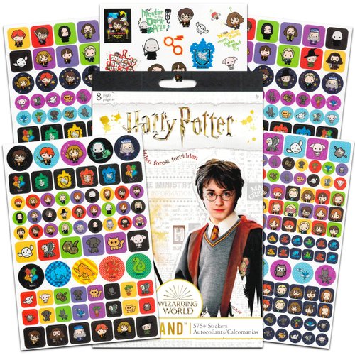 Harry Potter Party Favors Super Set Bundle ~ 75 Ct Harry Potter Temporary Tattoos and Over 575 Harry Potter Stickers Decorations | Harry Potter Party Supplies