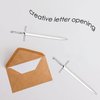 Silvery Metal Letter Opener Office Letter Opener Knife Metal Plated Envelope Opener Ergonomic Grip Handle Practical Ornamental Letter Opening Tool (Pack of 1)