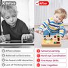 ZIESFOCE Montessori Toys Wooden Busy Board with LED Light Switch for 3+ Year Old Baby and Toddler