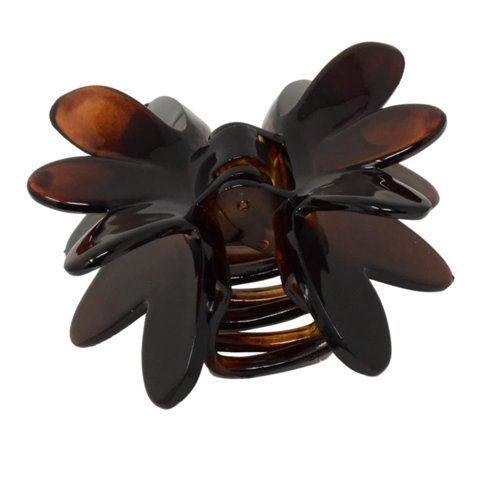 Parcelona French Butterfly 3" Tortoise Shell Celluloid Acetate Girls Hair Claw Clips No Slip Sturdy Claw Clip Jaw Hair Clip Fashion Durable Styling Hair Accessories for Women, Made in France