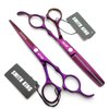 6.0 Inches Hair Cutting Scissors Set with Combs Lether Scissors Case,Hair cutting shears Hair Thinning shears For Personal and Professional (Voilet)