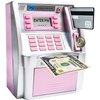 EOBTAIN Pink ATM Piggy Bank for Real Money with Debit Card ATM Savings Bank for Kids Toy Mini ATM Machine Savings Bank Personal Electronic ATM Bank with Balance Calculator,Ideal Gift for Girls