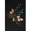 BERYUAN Emerald Green Decorative Hair Combs - Bridal Headpiece for Wedding