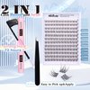 Lash Clusters Kit Natural DIY Eyelash Extension Kit Wispy Individual Lashes Extension CC Curl 9-11MM Lash Bond and Seal Tweezers for Beginner by Newcally