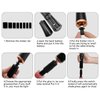 ZLMONDEE Nail Lacquer Shaker, Nail Polish Mixer, Portable Electric Eyelash Glue Shaker with 2 Connectors and 8 Sizes of Caliber Liquid Evenly Mixer for Eyelash Extension Lash Glue Ink (Black)