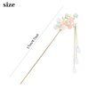inSowni 8 Pieces Retro Vintage Asian Japanese Chinese Hanfu Gold Metal Flower Hair Sticks with Pearl Pendants Fishtail Lotus Butterfly Long Hair Pins Forks Chopsticks Bun Updo Holders for Women Girls