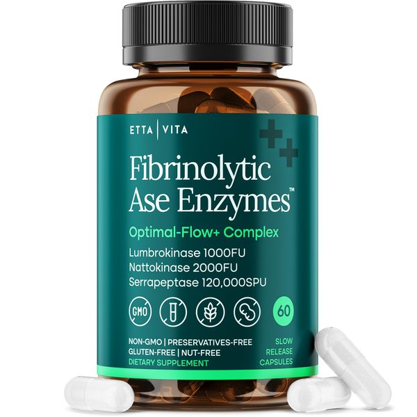 Potent Nattokinase 4000 FU Serrapeptase 240000 SPU Lumbrokinase 2000 FU Supplement - Proteolytic Enzymes Capsules for Energy Support, Digestion, Detox, Cognition & Gut Health for Men & Women