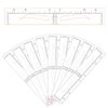 30pcs Eyebrow Shaping Stencils Disposable Eyebrow Ruler Sticker Brow Template Permanent Makeup Measuring Tools (Brow Shape B)