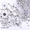 GOGIFTGO Face Gems White Rhinestones, 5606PCS Nail Art Flat Back Half Round Pearl Crafts, and DIY Projects - Perfect for Home DIY Nails Body Face Craft and Salon Use.(Silver)…