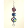 Trace Ellements Iridescent Royal Blue and Purple Glass & Rhinestone Ceiling Fan Pull Chain
