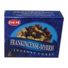 HEM Incense Cones: Frankincense and Myrrh - 12 Packs of 10 = 120 Cones