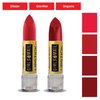 GIRLS MAIL Luminous Intense True Matte Dark Red Lipsticks Almond Oil Infused Dual Set Tinted Magic Lip Color Great for Black & White Woman Professional Makeup Artist Beautician Cosmetologist