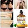 2 Pack Ginger Oil Lymphatic Drainage Massage,Belly Drainage Ginger Oil-Warming Tired Sore Muscle Ginger Massage Oils With Natural Arnica Extract,Grapeseed Oil,Vitamin E Massage Oil for Massage Therapy