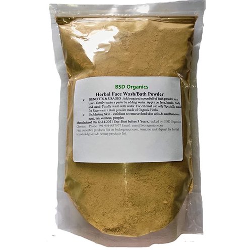 BSD Organics Natural Herbal face wash & bath scrub powder/Cara &Bano (100 Gram / 3.5 Ounce)