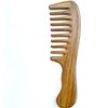 YOEIOCLR 100% Sandalwood Hair Comb, Handmade Wide Tooth Wooden Comb, No Static,Sandalwood Comb Wide Tooth,Gifts, Home and Outdoor (With Brocade Bag)