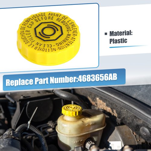 X AUTOHAUX Brake Master Cylinder Reservoir Cap 4683656AB 5014518AA for Dodge Journey 2009-2020 for Jeep Wrangler 2001-2017 Master Cylinder Cap
