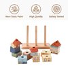 CHILDLIKE BEHAVIOR Hardwood Blocks for Kids - Wooden Building Blocks Set - Wood Blocks for Toddlers 1-3 - Montessori Toy Gift - Children Stacking Block Set - Wooden Blocks for Toddlers