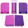 Moray Nail Buffer, Buffer Block Nail File 120 Grit, Mini Nail Buffers Block Sponge Double Sided Nail File for Acrylic Nails Manicure Tools 50PCS (Pink-Purple)